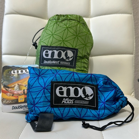 Eagles Nest Outfitters (ENO) DoubleNest Hammock and ENO Atlas Suspension System - Picture 1 of 7